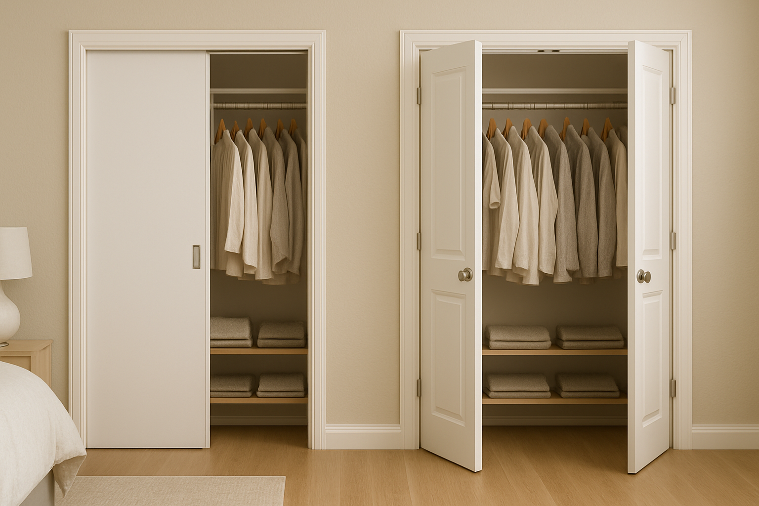 Reach-In Closets: Should You Use a Sliding Door or Hinged Doors?
