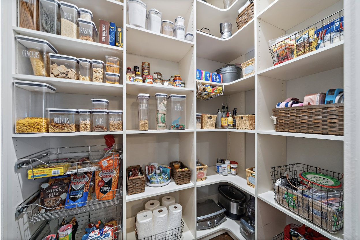 How can I maximize my small walk-in pantry?