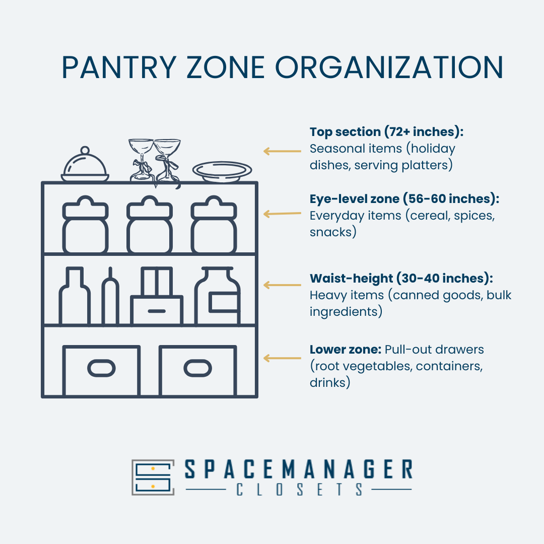 Pantry zone organization infographic