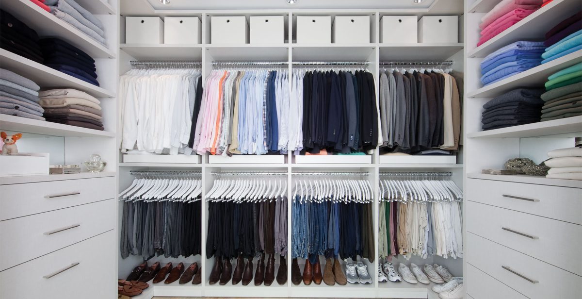 Custom White Closet Organization